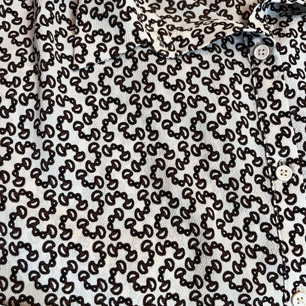 Whistles Cream Snaffle Shirt Tie Front Wrap Midi Dress Size 4 - Picture 6 of 11